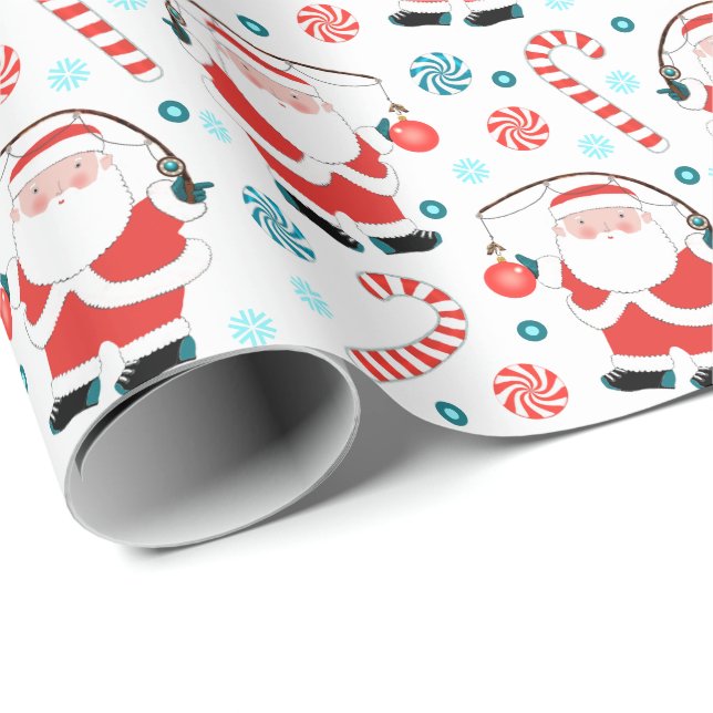 Papel De Regalo Navidad Creativa de Pesca (Esquina del rollo)