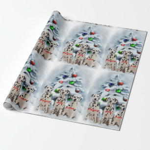 Papel De Regalo Navidad dálmata