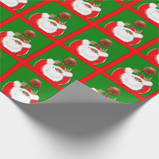 Papel De Regalo Navidad de baloncesto (Esquina)