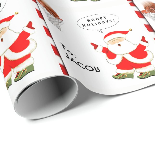 Papel De Regalo Navidad de Baloncesto (Esquina del rollo)