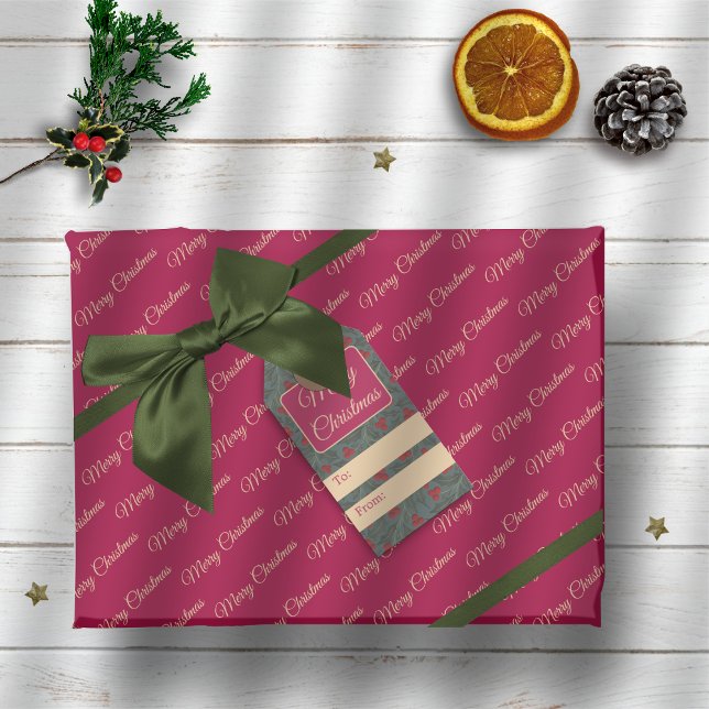 Papel De Regalo Navidad de Bayas de Acebo (Subido por el creador)