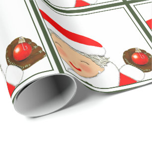 Papel De Regalo Navidad de béisbol de chicas