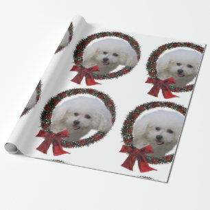 Papel De Regalo Navidad de Bichon Frise