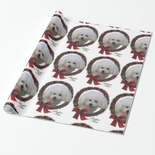 Papel De Regalo Navidad de Bichon Frise