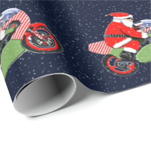 Papel De Regalo Navidad de carreras de Motocross