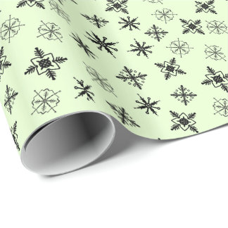 Papel De Regalo Navidad de Copos de Nieve Simples
