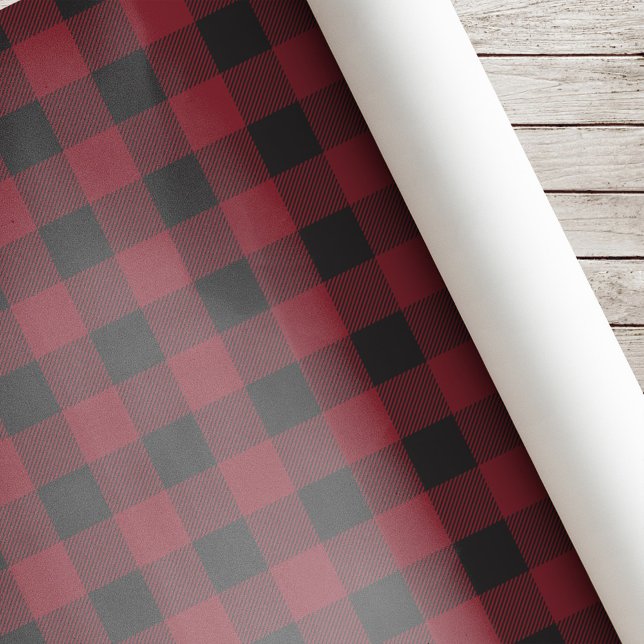 Papel De Regalo Navidad de Cuadro de Búfalo Rojo (Subido por el creador)