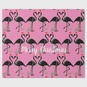 Papel De Regalo Navidad de Dos Flamencos
