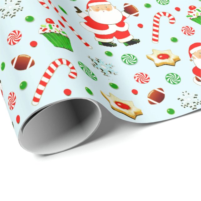 Papel De Regalo Navidad de fútbol (Esquina del rollo)