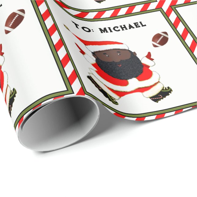 Papel De Regalo Navidad de fútbol (Esquina del rollo)