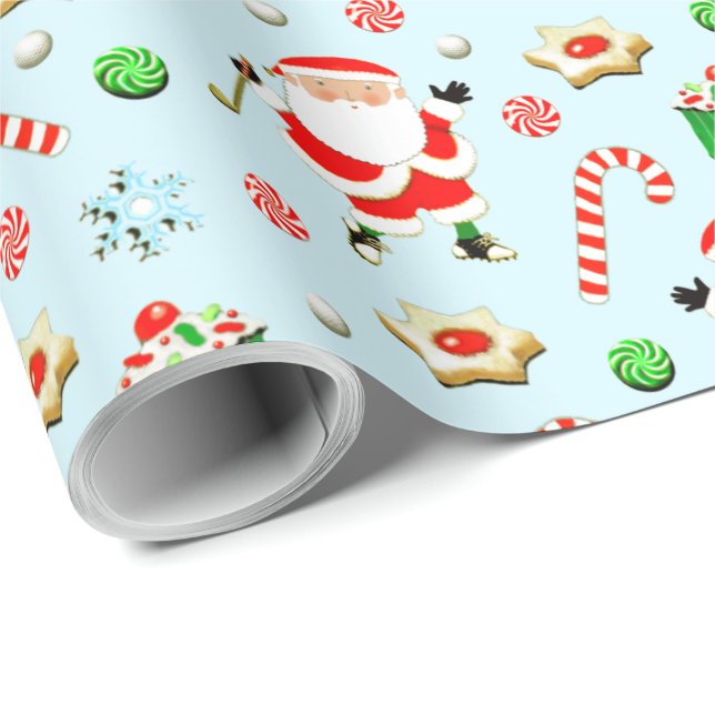 Papel De Regalo Navidad de golf (Esquina del rollo)