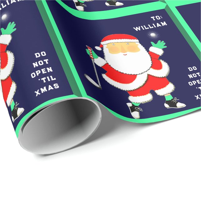 Papel De Regalo Navidad de Golf (Esquina del rollo)