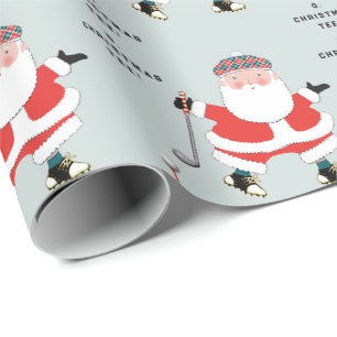 Papel De Regalo Navidad de Golf Divertida