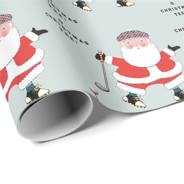 Papel De Regalo Navidad de Golf Divertida (Esquina del rollo)