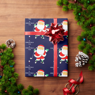 Papel De Regalo Navidad de Golf Divertida