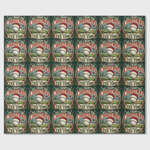 Papel De Regalo Navidad de golf para golfista