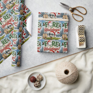 Papel De Regalo Navidad de golf para golfista