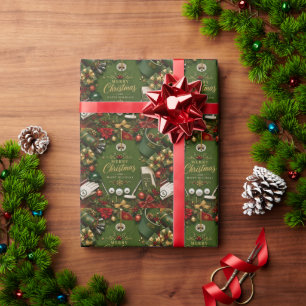 Papel De Regalo Navidad de Golf Vacaciones