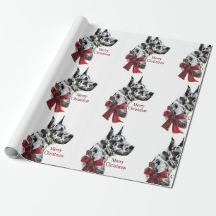Papel De Regalo Navidad de great dane del Harlequin