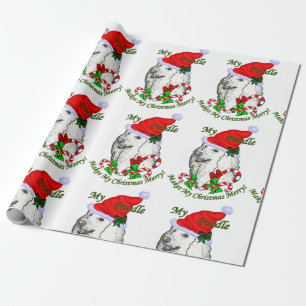 Papel De Regalo Navidad de los amantes del caniche