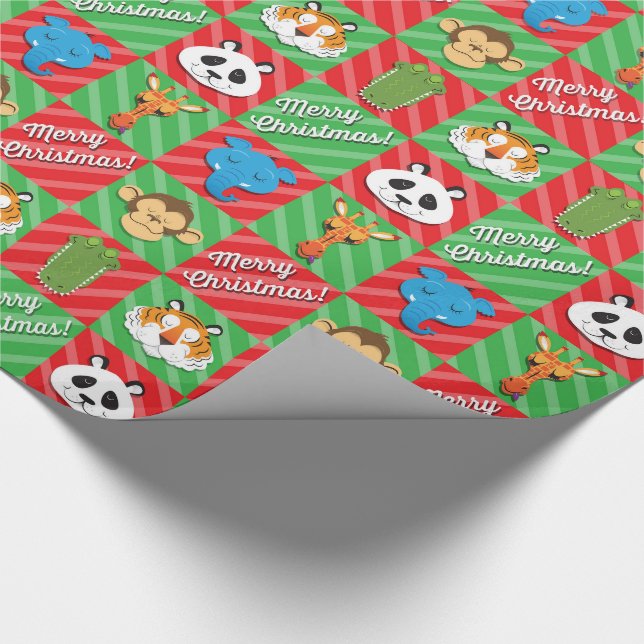Papel De Regalo Navidad de los animales el dormir (Esquina)