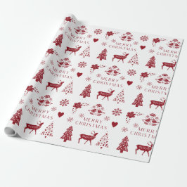 Papel De Regalo Navidad de los moros rojos y blancos