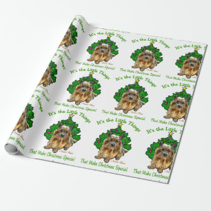 Papel De Regalo Navidad de Norwich Terrier