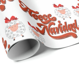 Papel De Regalo Navidad de oveja y fleche