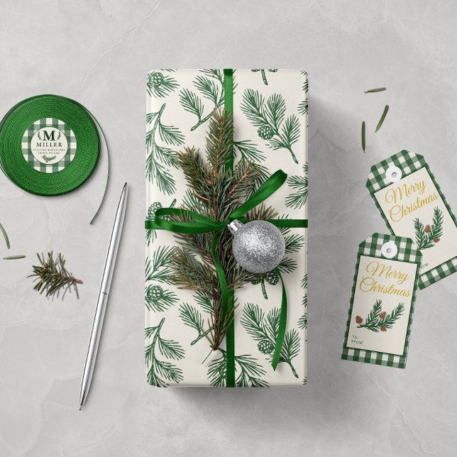 Papel De Regalo Navidad de piña botánica (Subido por el creador)