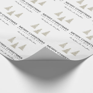 Papel De Regalo Navidad de plata del purpurina