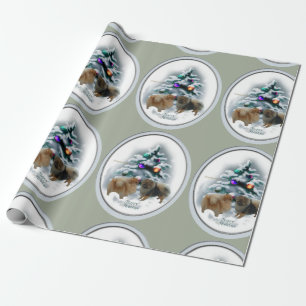 Papel De Regalo Navidad de Pomeranian