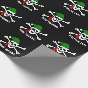 Papel De Regalo Navidad de Santa Calavera