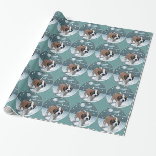 Papel De Regalo Navidad de St Bernard