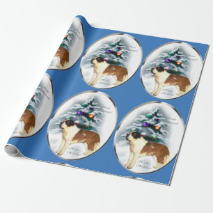 Papel De Regalo Navidad de St Bernard