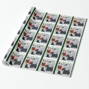 Papel De Regalo Navidad de Terrier del escocés