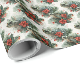 Papel De Regalo Navidad de tortuga 