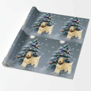 Papel De Regalo Navidad de trigo suavemente revestido de Terrier