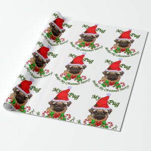 Papel De Regalo Navidad del barro amasado feliz