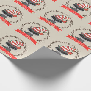 Papel De Regalo Navidad del bebé del mapache de la criatura del