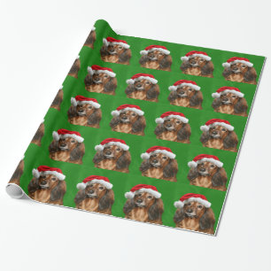 Papel De Regalo Navidad del Dachshund
