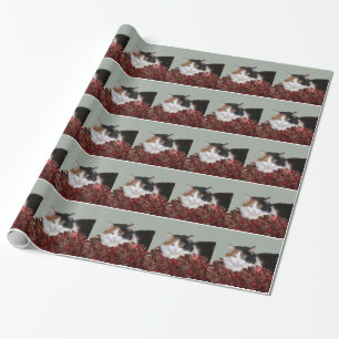 Papel De Regalo Navidad del gatito del calicó