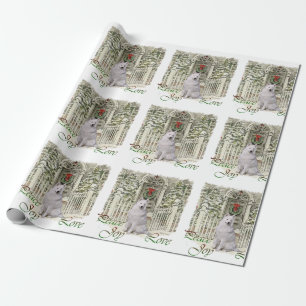 Papel De Regalo Navidad del samoyedo