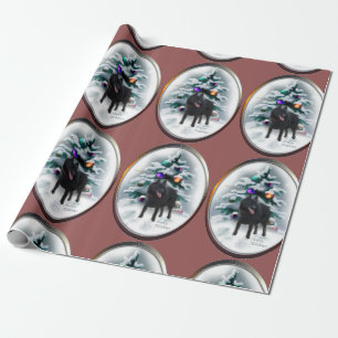 Papel De Regalo Navidad del Schipperke