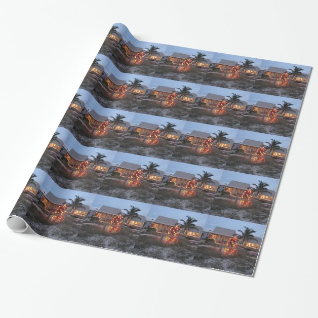 Papel De Regalo Navidad del tema de la playa (Desenrollado)