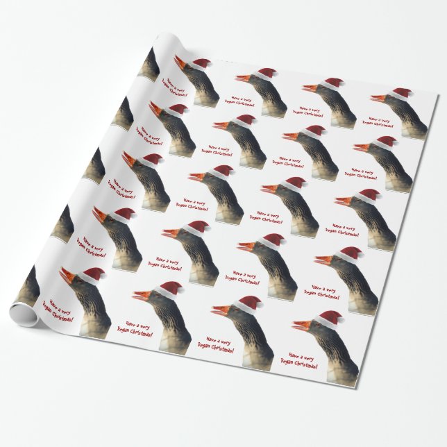Papel De Regalo Navidad del vegano (Desenrollado)