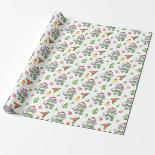 Papel De Regalo Navidad del Zorro Gris (Desenrollado)