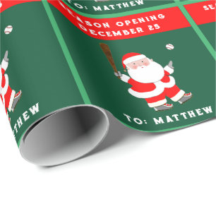 Papel De Regalo Navidad divertida de béisbol