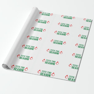 Papel De Regalo Navidad el día de fiesta divertido de la estació