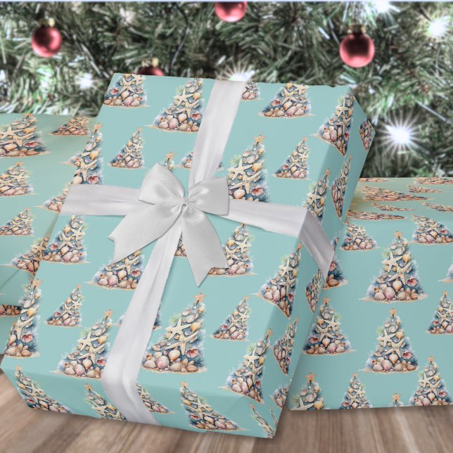 Papel De Regalo Navidad en la playa (Beach Christmas Wrapping Paper )