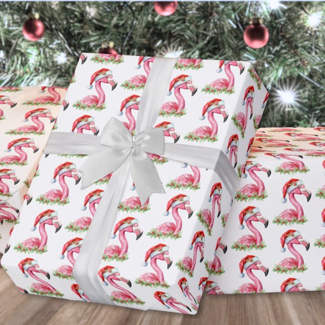 Papel De Regalo Navidad en la playa tropical (Tropical Beach Christmas Wrapping Paper )